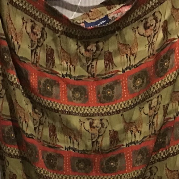 90s straight skirt safari print - Picture 5 of 6